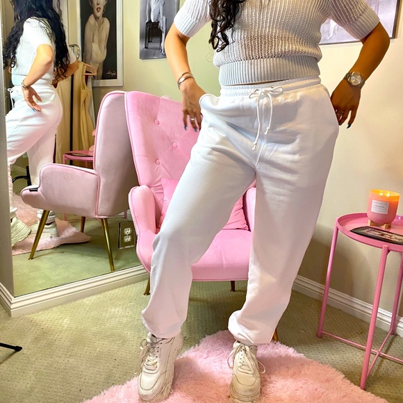 NWT Bobbie White Pocket Drawstring Joggers - Picture 5 of 14